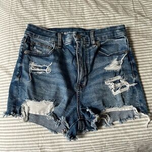 American Eagle Outfitters Ripped Blue Jean Shorts